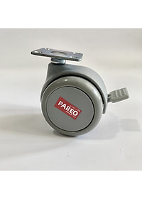 Bộ 4 bánh xe càng xoay có khóa 38-50mm cho ghế/bàn xoay văn phòng nội thất - tải 40kg - Happy Move Thái Lan