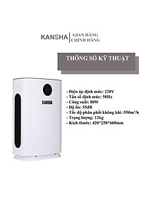 Máy lọc không khí KANSHA AP02 - Air Purifier - Hàng chính hãng