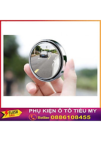 bộ 2 gương cầu lồi xoá điểm mù có viền bao - gương cầu 360 độ gắn ô tô xe máy
