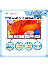 Smart TV Full HD Coocaa 43 Inch Wifi – 43S7G – Android 11 – Viền mỏng – Hàng chính hãng