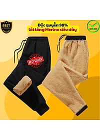 Quần gió lót lông QD2 ấm áp thời trang cho nam, Quần nỉ jogger lót lông QD1 sang trọng và dày dặn D Danido