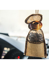 Túi Thơm Cafe Treo Ô Tô, Xe Hơi - Có Tặng Kèm Chai Tinh Dầu Cafe - Hàng Loại 1 - Chính Hãng MINIIN