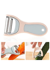 Dụng Cụ Bào Vỏ Thông Minh, Nạo Sợi Rau Củ Quả 2in1- Dao Bào 2 Trong 1 Bằng Thép Không Gỉ - Hàng chính hãng