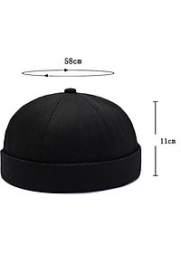 Mũ tròn Miki màu trơn phong cách cổ điển độc đáo – thêu chữ kiểu dáng đơn giản