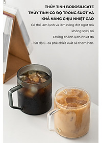 Ly thủy tinh uống trà cà phê 360ml CAFE DE KONA