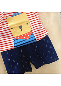 Đồ bộ bé trai, bé gái tay ngắn mặc nhà, đi chơi, bộ quần áo cho bé họa tiết dễ thương từ 9-18kg (SG-305)