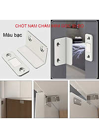 Bộ Nam Châm Vuông 90 Độ KUNBE Gắn Dán Cửa Tủ, Lực Hút Mạnh, Chắc Chắn