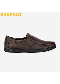 Giày Lười Nam Da Bò SUNPOLO SU4010 (Đen, Nâu)