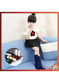 Tất đùi cho bé gái từ 2 đến 8 tuổi phong cách Hàn Quốc - Vớ cao ngang đầu gối, chất liệu mềm co giãn TT003