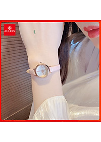 Đồng Hồ Nữ Julius Hàn Quốc JA979C Dây Da Cá TÍnh Màu Hồng