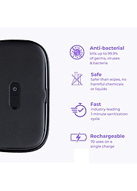 Hộp khử khuẩn cá nhân công nghệ UV-CLEAN pin sạc HoMedics SAN-PH100 (Hàng nhập khẩu USA)
