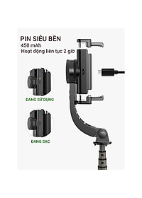 Gậy tự sướng chống rung L08 kiểu gimbal tripod dùng cho điện thoại, selfie chụp ảnh bằng remote Bluetooth 4.0