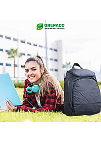 Balo Vải Bố Canvas Tote Dù Nhẹ Nhiều Ngăn Đựng Laptop Chống Sốc Chống Nước Màu Đen Thời Trang Hàn Quốc Nam Nữ Sinh Viên, Học Sinh Đi Học, Công Sở Đi Làm, Du Lịch - Hàng Chính Hãng