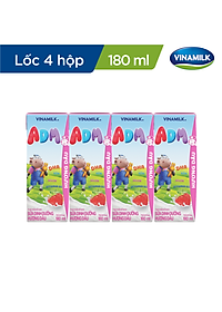 THÙNG SỮA DINH DƯỠNG VINAMILK ADM GOLD HƯƠNG DÂU - LỐC 4 HỘP X 180ML