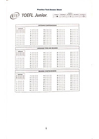 Practice Test for the Toefl Junior Standard Test