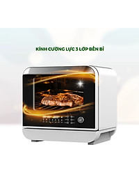 [Hàng Chính Hãng] Lò Chiên Hơi Nước Siêu Nhiệt DKA-SAF118W 18L Kết Hợp Chiên Và Hấp Hơi Nước, 14 Chức Năng Nấu, Màn Hình Cảm Ứng và Núm Xoay Tiện Lợi