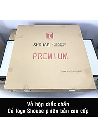 Đồng Hồ Treo Tường Con Chim Công Kim Trôi A25 Nghệ Thuật Cao Cấp Shouse hiện đại 3D kích cỡ lớn đẹp treo phòng khách