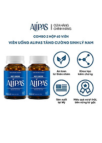 [Tặng Hộp 15v] Combo 2 Hộp 60v - Viên Uống Hỗ Trợ Sinh Lý Nam ALIPAS Ecogreen Tăng Cường Testosterone, Chứa Tinh Chất Hàu