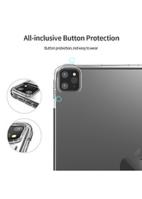 Ốp lưng silicon dẻo trong dành cho iPad Pro 11 inch M4 2024 , chống bụi bẩn có gờ bảo vệ camera - hàng nhập khẩu