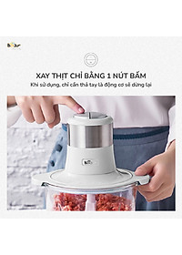 Máy Xay Thịt Thực Phẩm Bear SB-MA02L Xay Cực Êm Dung Tích 2 Lít Công Suất 300 W - Hàng Chính Hãng