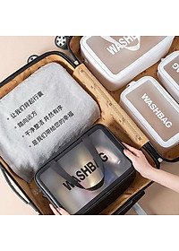 Túi Đựng Mỹ Phẩm, Đồ Trang Điểm Đi Du Lịch Washbag Trong Suốt Chống Thấm Nước Tiện Lợi Nhiều Kích Thước Nhiều Mẫu Chính Hãng