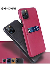 Ốp lưng da chống sốc cho iPhone 11 Pro hiệu G-Case trang bị ngăn đựng thẻ ATM, NameCard mặt siêu mềm mịn, chống sốc tốt, bảo vệ tuyệt đối - hàng nhập khẩu