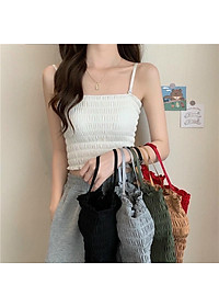 Áo quây - Áo hai dây nhún chun siêu xinh hàng Quảng Châu cao cấp, có đệm lót và dây điều chỉnh