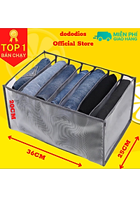 Túi vải chia ngăn đựng quần áo 7, 9, 11 và 12 ngăn - chính hãng dododios