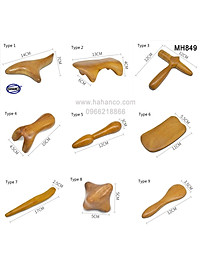 Dụng Cụ Mát xa Gỗ Bách Xanh (MH857) Cổ, vai, mắt, mũi, mặt, kiểu thái - Có mùi thơm dịu - Chăm sóc sức khỏe