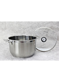 Bộ xửng hấp 3 đáy inox 430 FiveStar Standard  nắp kính size 26cm tặng 5 muỗng ăn