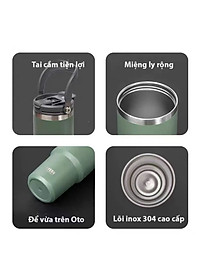 Cốc giữ nhiệt TYESO TS-8826 600ML bằng thép không gỉ 304 tay cầm công thái học Chống tràn & Giữ nhiệt 12 tiếng