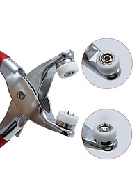 Cây Kìm Bấm Cúc Vành Áo Kim Loại Đa Năng Bộ Kìm Bấm Khuy Kèm 100 Cúc Bấm 9.5mm Thép Không Gỉ, Khoen Quần Áo Tiện Lợi