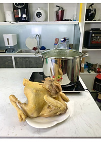 Nồi luộc gà inox 304 cao cấp 5 đáy Kalpen Size 28