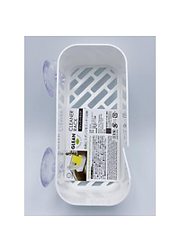 Giá để xà bông, mút rửa chén dạng lưới nội địa Nhật Bản, khay kết hợp với hai núm hít chân không nên rất chặt khi treo trên tường - nội địa Nhật Bản 