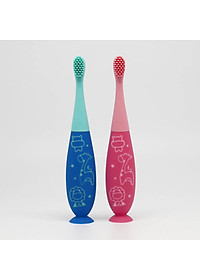 Bàn chải đánh răng silicon cho bé Marcus & Marcus, từ 2 tuổi - Xanh