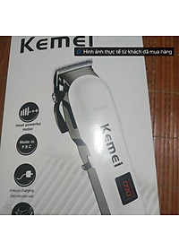 Tông Đơ Cắt Tóc KEMEI 809C Loại Có Dây, Công Suất 12W TẶNG Bộ Kéo + Áo Choàng,Lưỡi Cắt Titatium, Động Cơ Hạn Chế Tiếng Ồn - Máy Hớt Tóc Đa Năng - Hàng Chính Hãng