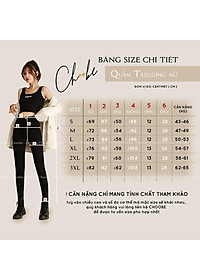 Quần tregging nữ Choobe cạp cao chất vải cao cấp thun ôm dày dặn co giãn tốt Q13