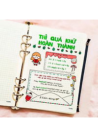 Sách-Combo 3 sổ Takenote Văn Toán Anh Lớp 6 tổng hợp kiến thức, sổ tay ghi chú lò xo xoắn trang trí sticker dễ thương