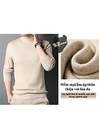 Áo len nam cổ cao 3cm hàng quảng châu vải len mềm mịn kiểu dáng hàn quốc