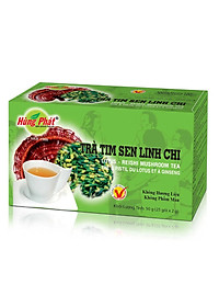Trà Tim Sen Linh Chi Vị Thanh Mát Hỗ Trợ Cải Thiện Giấc Ngủ Da Đẹp Dáng Xinh Hộp 25 gói - Thương Hiệu Hùng Phát