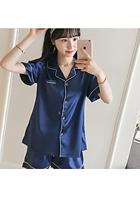 Bộ đồ pijama short trơn tay ngắn C095