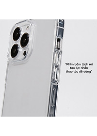 Ốp lưng giảm sốc chống va đập chống ố vàng cho iPhone 15 Pro Max / 15 Pro / 15 Plus / iP 15 hiệu X-level ICE Crystal trang bị đệm khí ẩn bốn góc, Mặt lưng PC chống ố vàng - Hàng nhập khẩu