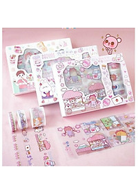Băng keo Sticker Hộp 5  Washi Tape 11 Sticker Siêu Cute Dễ Thương