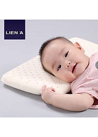 Gối Cao Su Em Bé Oval Liên Á 22x40x4cm + Áo