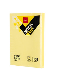 Giấy nhắn Deli, 76×101mm, 3''×4'', 100 tờ, Vàng - 2 tệp - EA00453