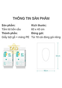 Tấm lót, miếng lót bồn cầu vệ sinh WHIKON dùng một lần tiện lợi