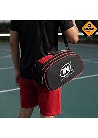 Túi Thể Thao Cao Cấp Chống Thấm Đựng Giày 2 Ngăn TNBags TN.B 9001 Màu Đen Phối Đỏ Thời Trang Nam Tập Gym Đá Bóng Mạnh Mẽ Sang Trọng!