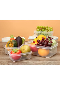 Bộ 6 hộp thực phẩm chữ nhật Hokkaido 500-750-1000-1500-2000-2500ml