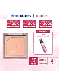 Phấn Má Hồng Mịn Lì Kiềm Dầu Chuẩn Màu mude Flutter Blusher (5g)
