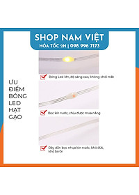 [Năng Lượng Mặt Trời] Dây Led Hạt Gạo Đời Mới Chống Nước, Quấn Cây, Chịu Mưa Nắng Kèm Remote